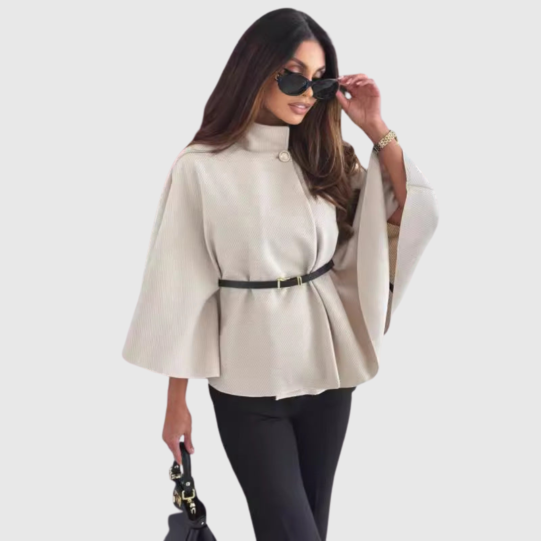 LEA – Chic Butterfly Sleeve Jacket with Belt