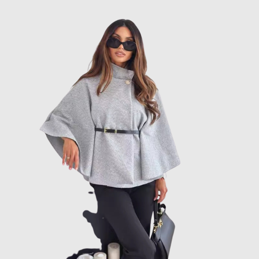 LEA – Chic Butterfly Sleeve Jacket with Belt