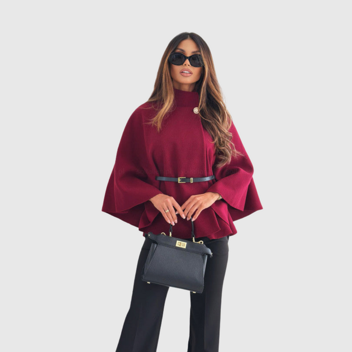 LEA – Chic Butterfly Sleeve Jacket with Belt