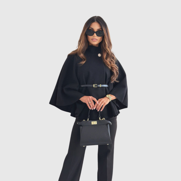 LEA – Chic Butterfly Sleeve Jacket with Belt