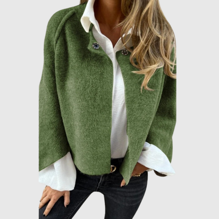 Elise™ | Short Coat with Chic Flared Sleeves