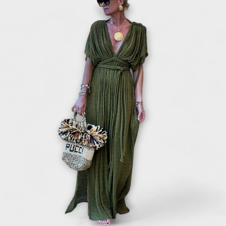 Greek style kimono maxi dress