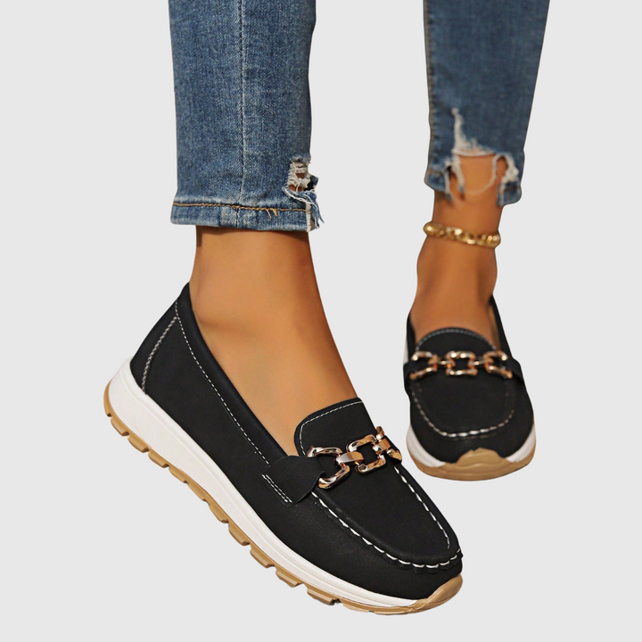 Ellie | Flat Buckle Loafers
