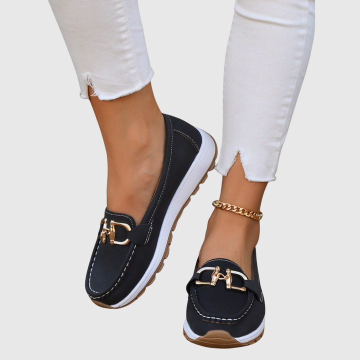 Ellie | Flat Buckle Loafers