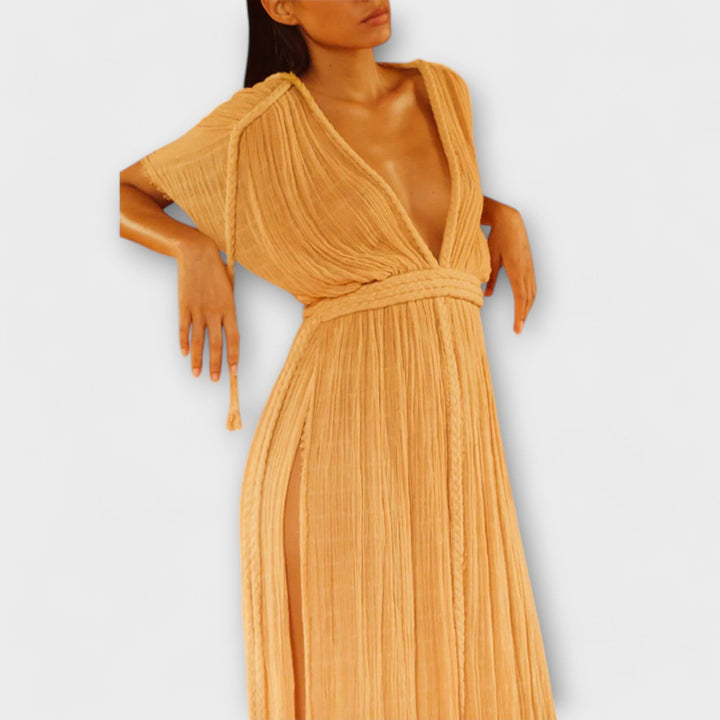 Greek style kimono maxi dress