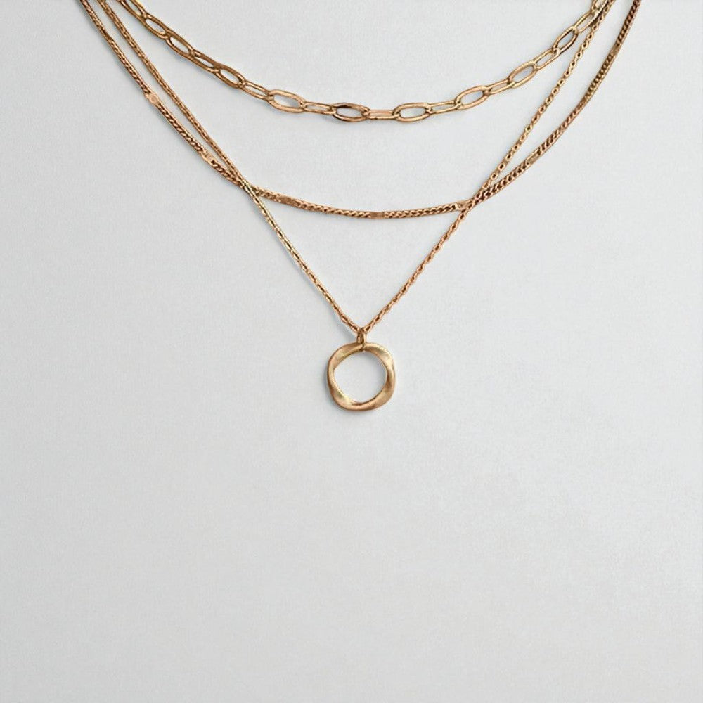 Retro Gold Layered Necklace