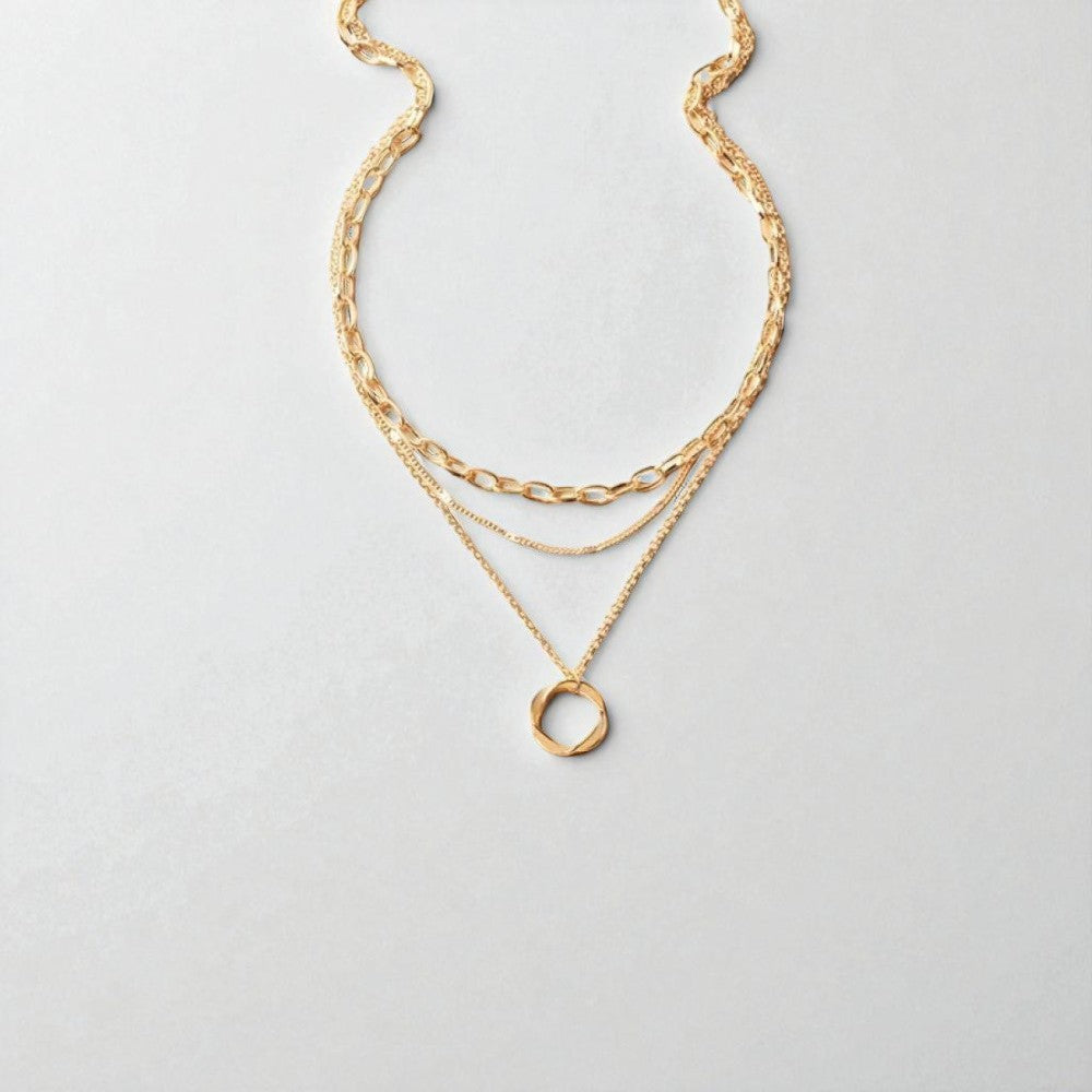 Retro Gold Layered Necklace