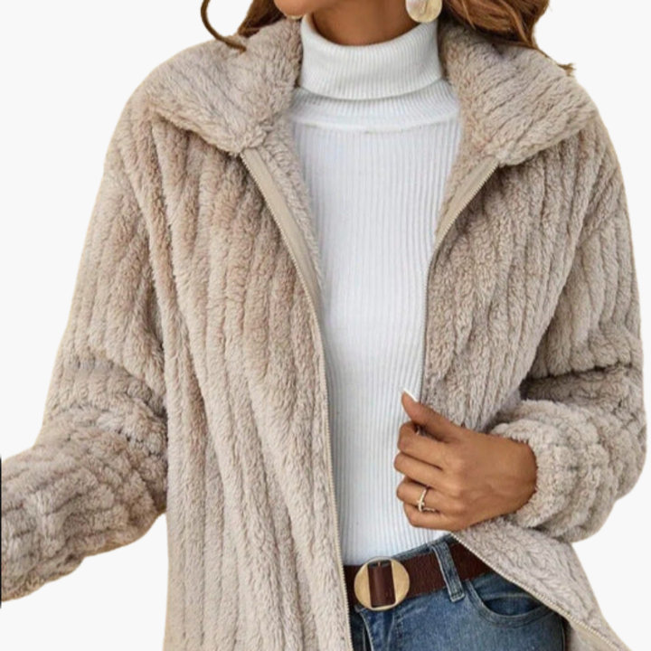 Luna | Short Fleece Jacket with Notch Collar