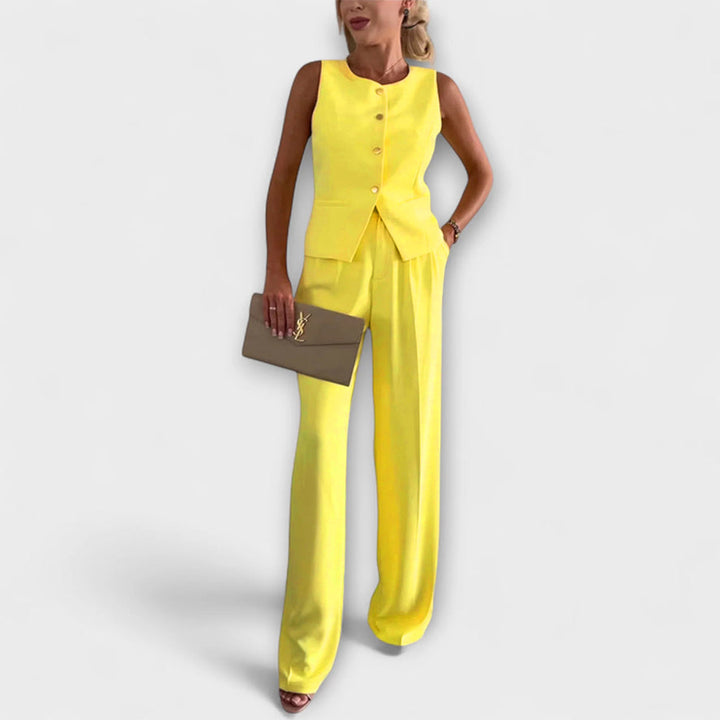 Wilhelmina – Sleeveless Top & Trouser Co-ord Set