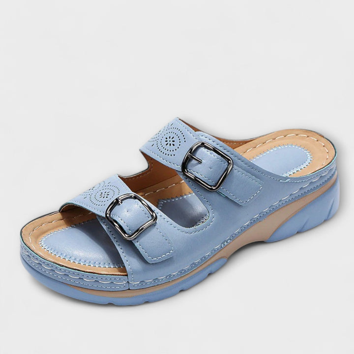 Orthopedic leather sandals