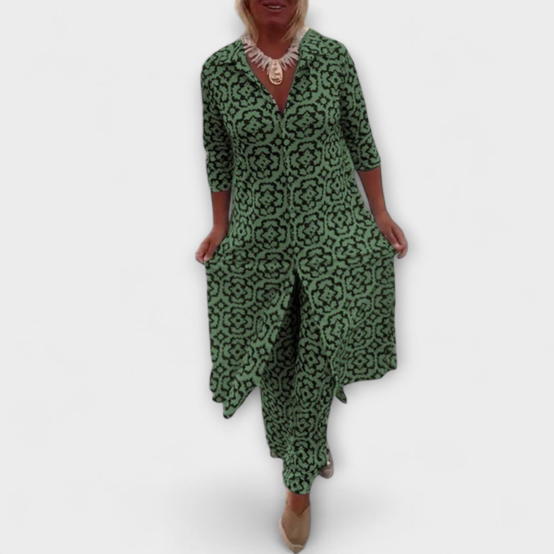 Camilla – Geometric Print Two-Piece Set