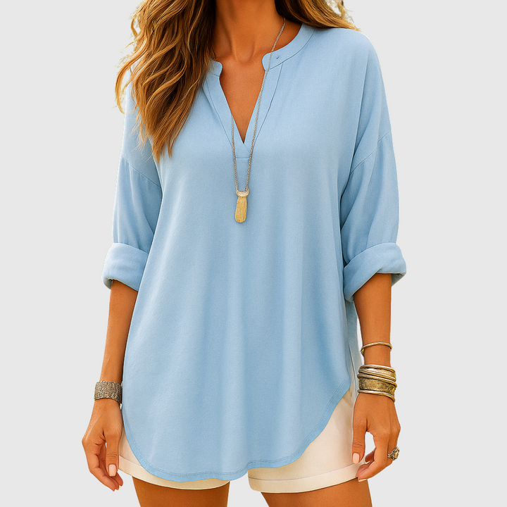 Daisy Loose Cotton Beach Shirt for Women