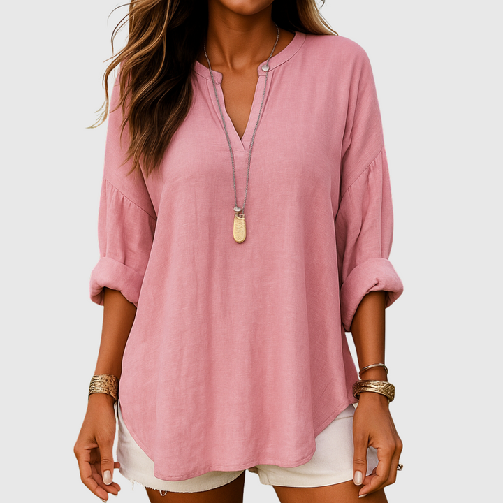 Daisy Loose Cotton Beach Shirt for Women