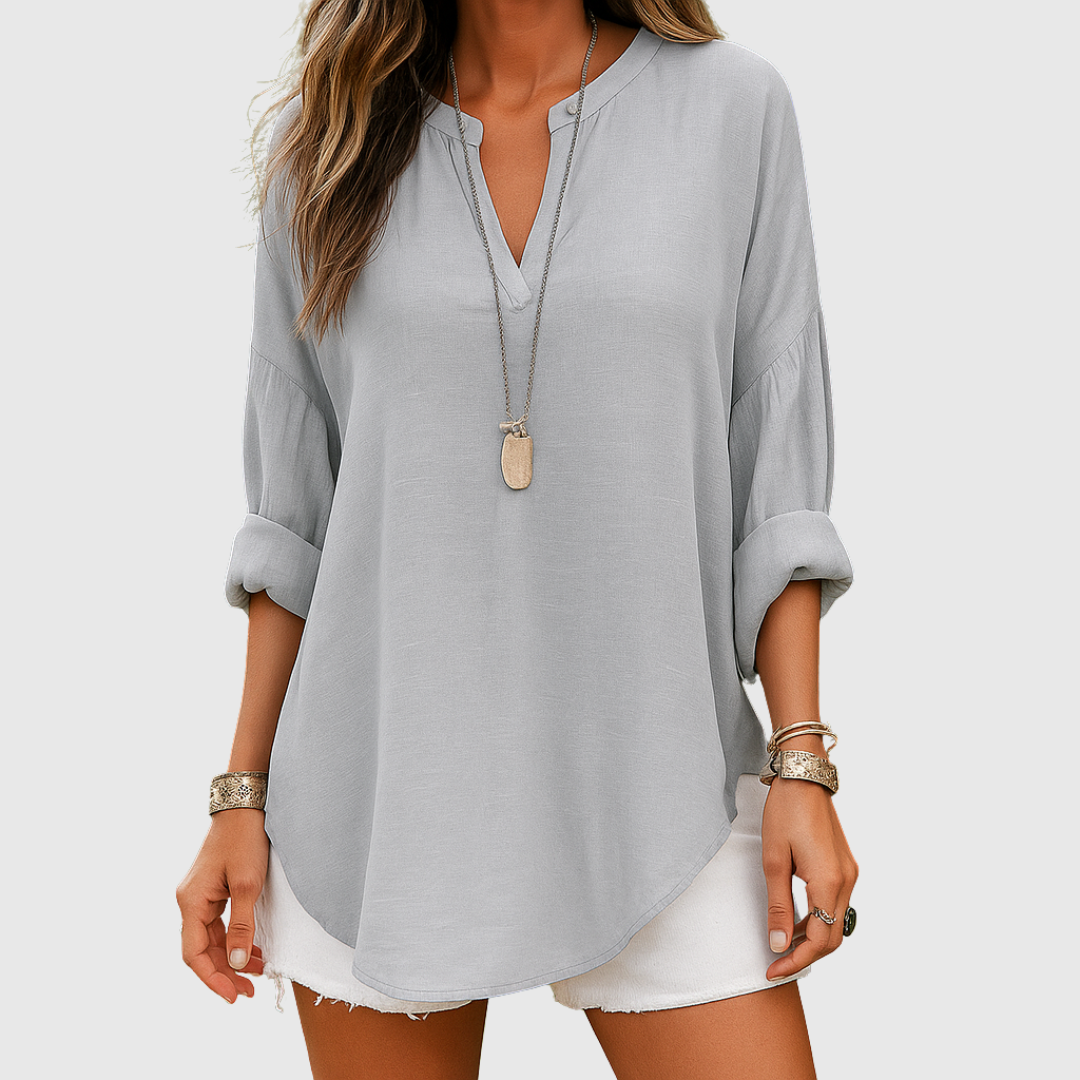 Daisy Loose Cotton Beach Shirt for Women