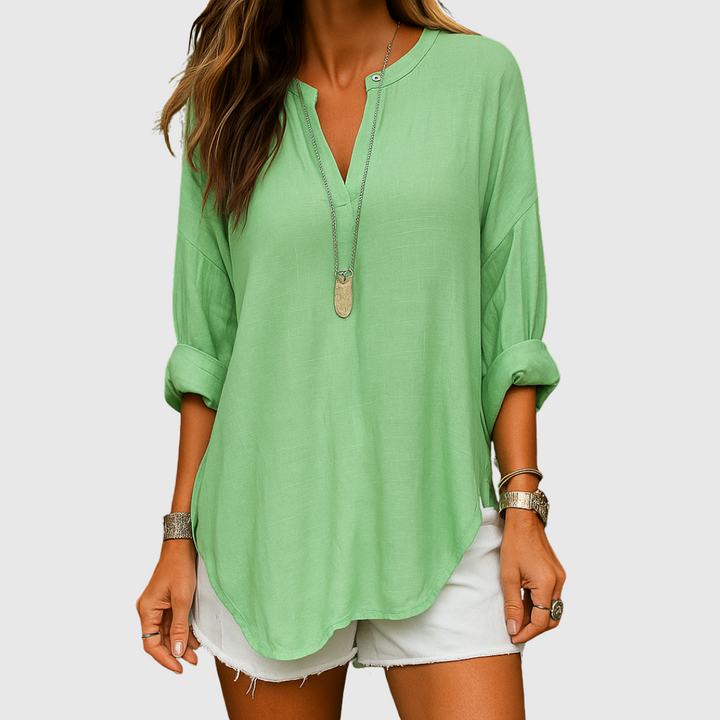 Daisy Loose Cotton Beach Shirt for Women
