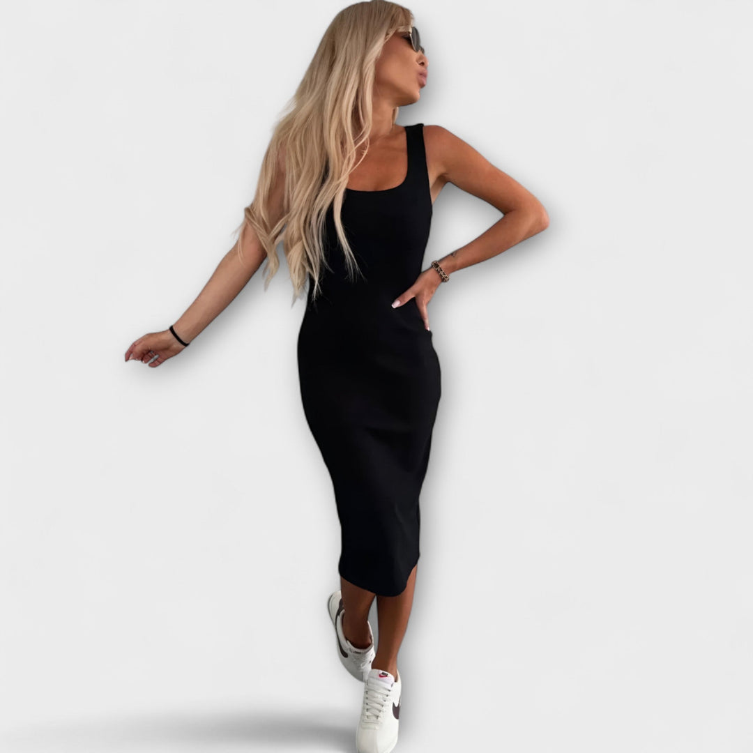 Manon – Comfort Midi Dress & Cardigan Set