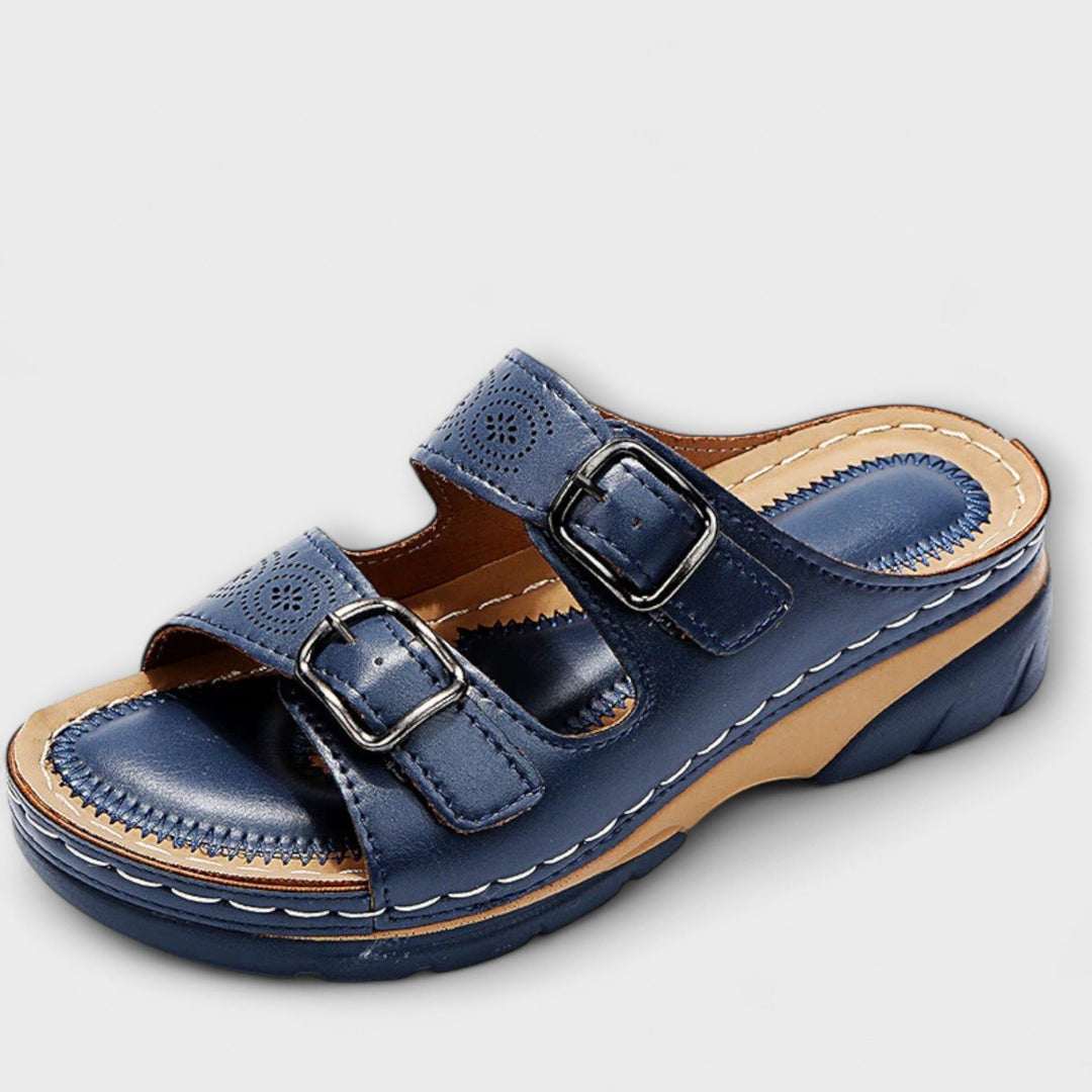 Orthopedic leather sandals