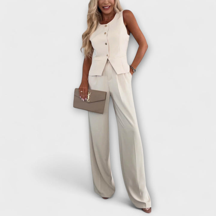 Wilhelmina – Sleeveless Top & Trouser Co-ord Set