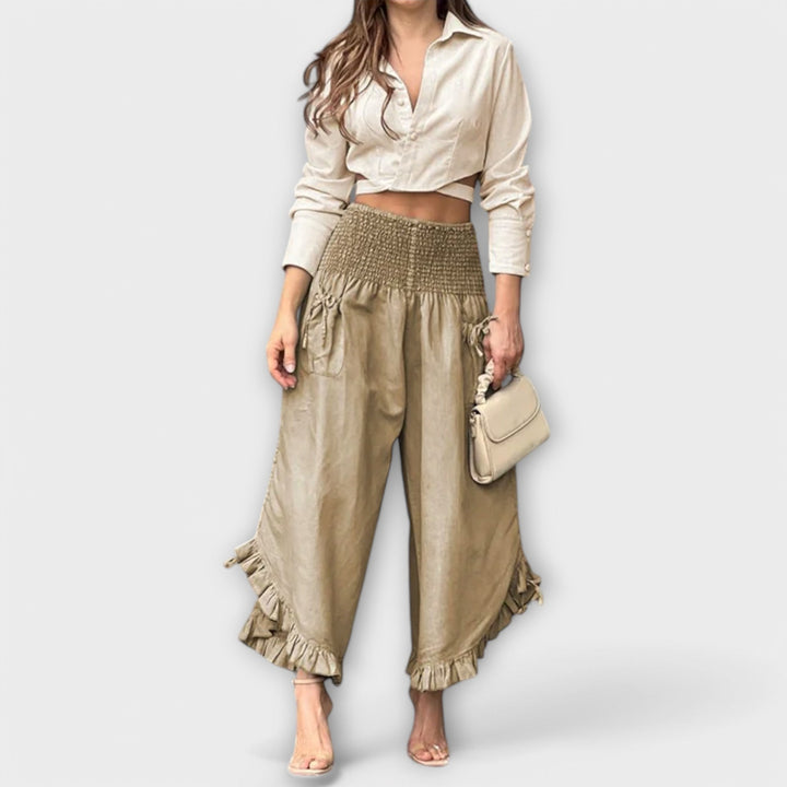 Jaya | Casual linen pants with fashionable creases