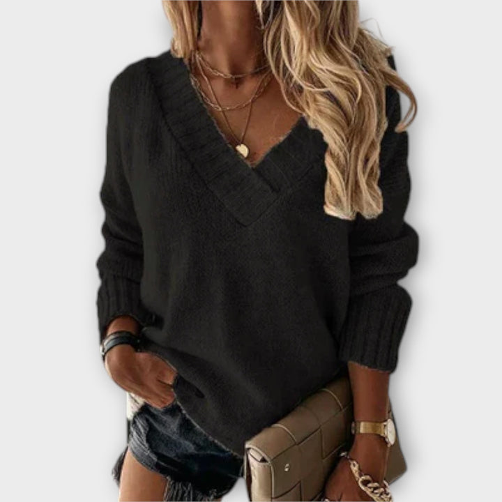 Jane - Cozy V-neck sweater