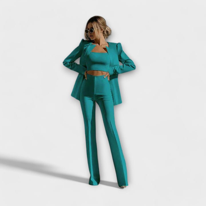 Selina – Three-Piece Tailored Set (Blazer, Top & Trousers)