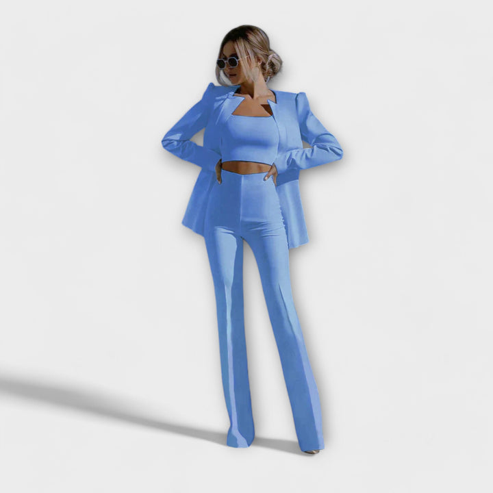 Selina – Three-Piece Tailored Set (Blazer, Top & Trousers)