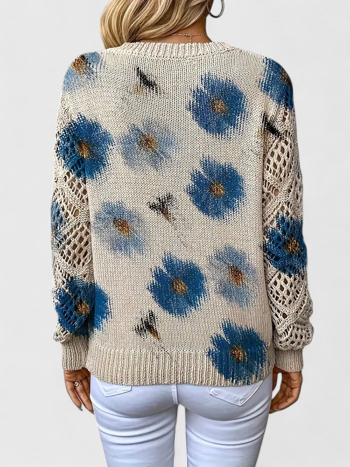 Aurélie – Elegant Sweater with Floral Pattern